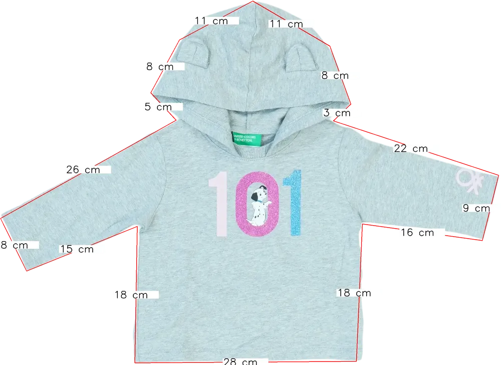 Szürke Disney Kapucnis pulóver EU 74 / UK 6-9 hónap / US 6-9 hónap