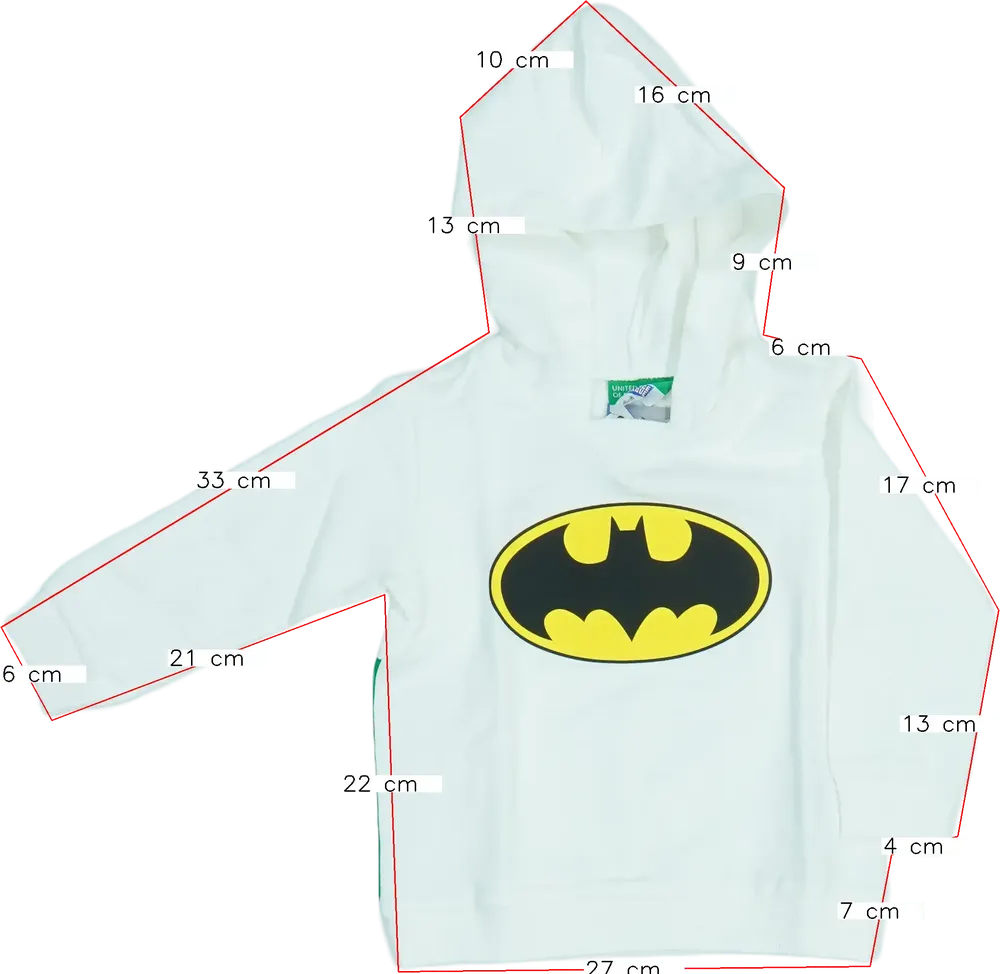 Fehér Benetton Kapucnis pulóver EU 86 / UK 12-18 hónap / US 18 hónap