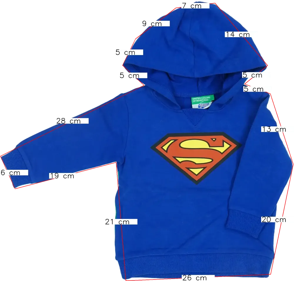 Kék Justice League Kapucnis pulóver EU 74 / UK 6-9 hónap / US 6-9 hónap