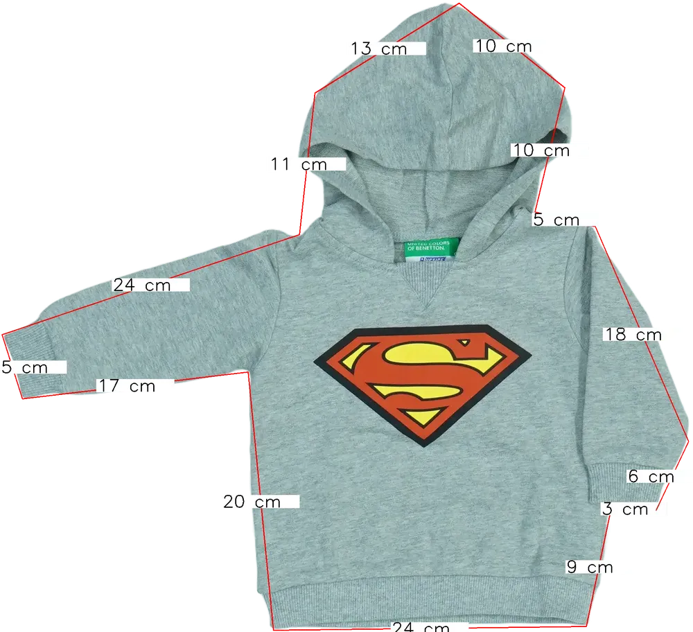 Szürke Justice League Kapucnis pulóver EU 68 / UK 3-6 hónap / US 3-6 hónap