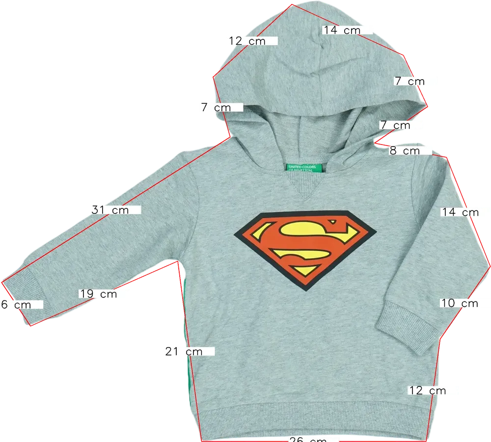 Szürke Justice League Kapucnis pulóver EU 80 / UK 9-12 hónap / US 12 hónap