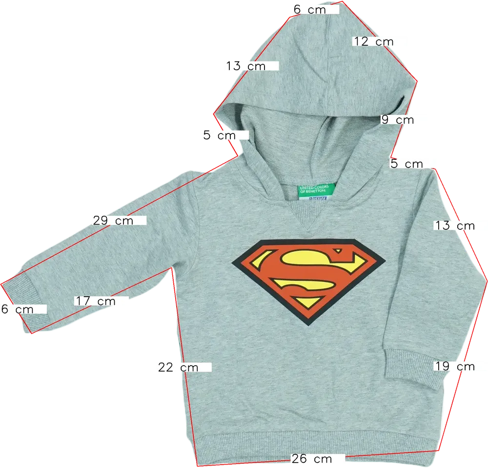 Szürke Justice League Kapucnis pulóver EU 74 / UK 6-9 hónap / US 6-9 hónap