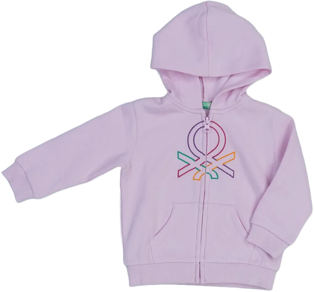 Rózsaszín Benetton Kapucnis pulóver EU 74 / UK 6-9 hónap / US 6-9 hónap