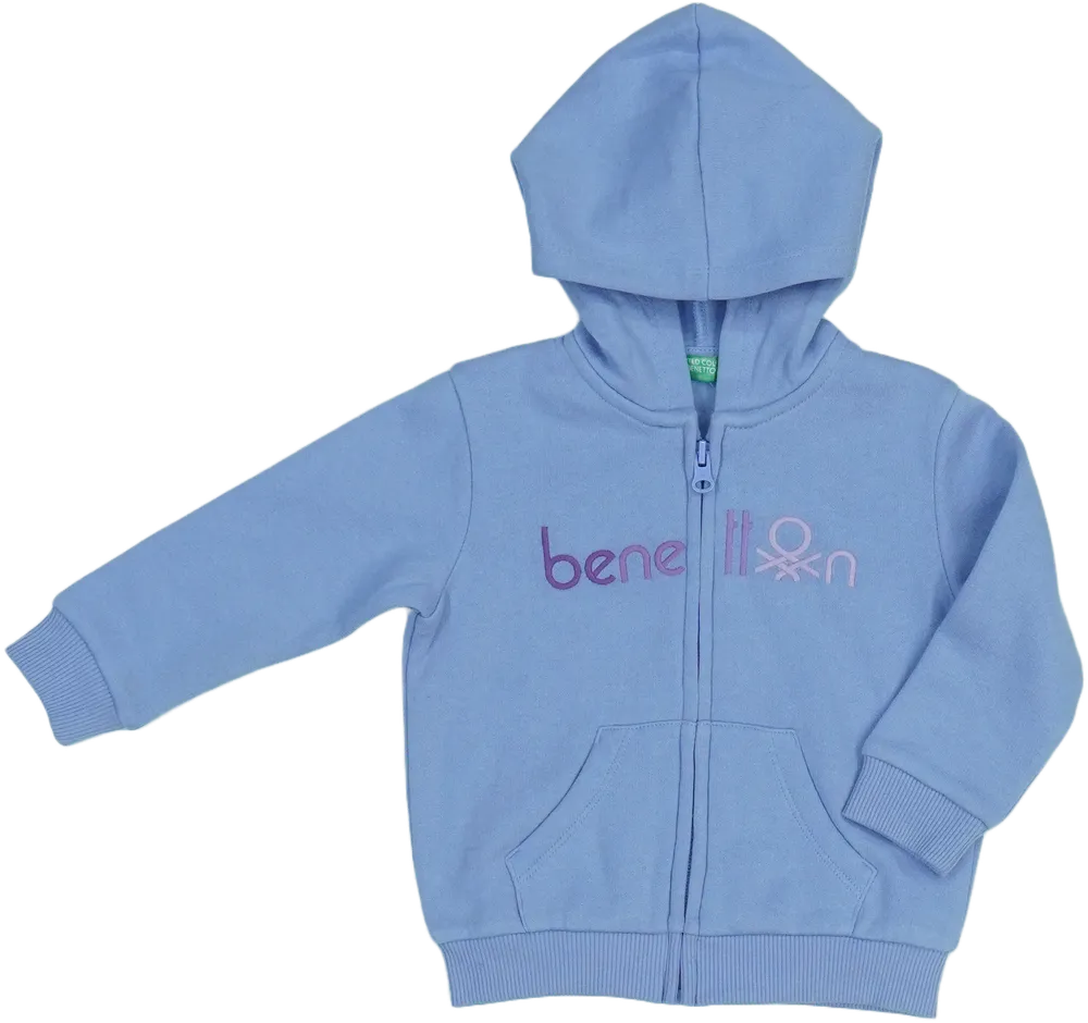 Lila Benetton Kapucnis pulóver EU 86 / UK 12-18 hónap / US 18 hónap