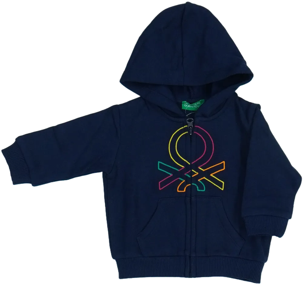 Kék Benetton Kapucnis pulóver EU 68 / UK 3-6 hónap / US 3-6 hónap