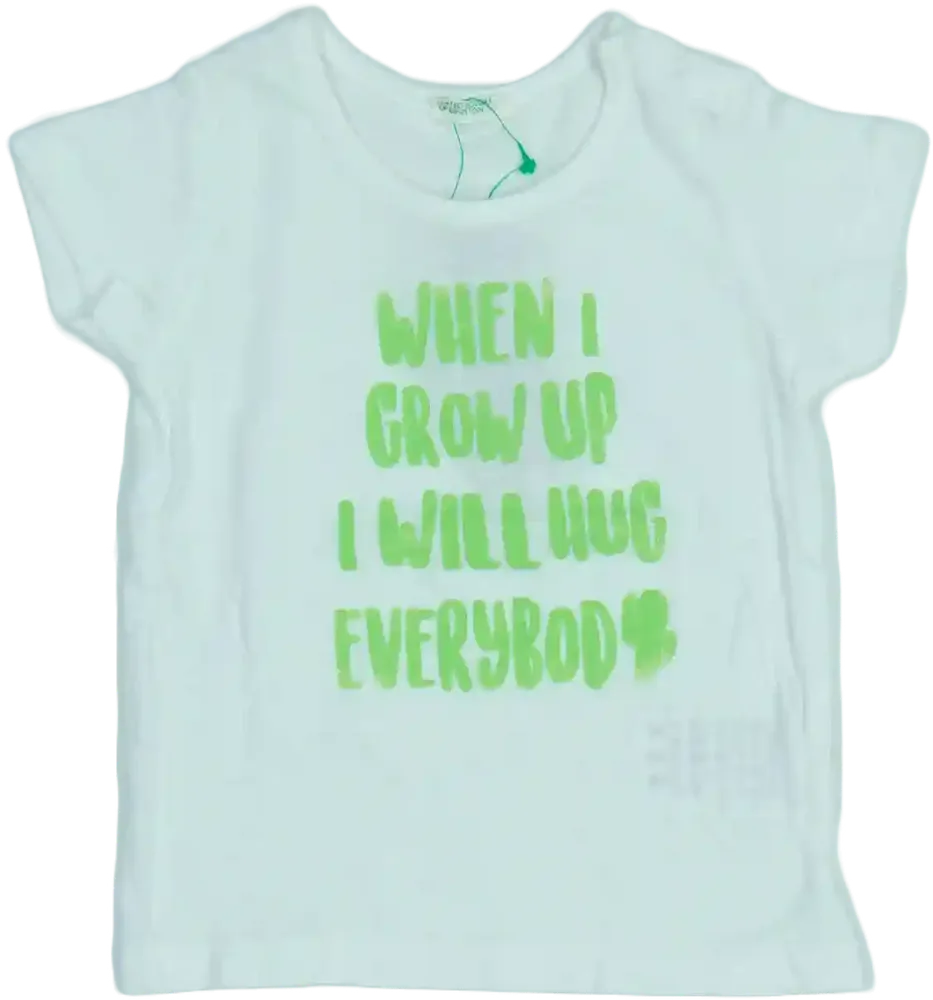 Fehér Benetton Póló EU 68 / UK 3-6 hónap / US 3-6 hónap