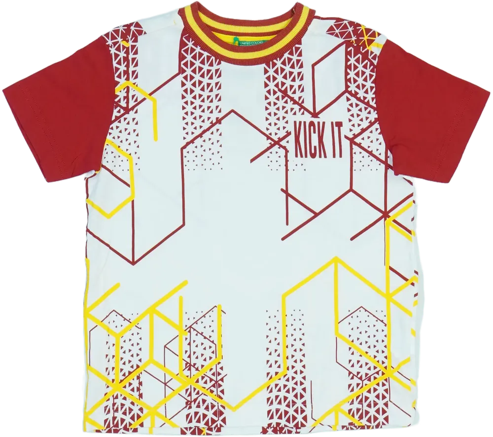 Többszínű Benetton Póló EU 110 / UK 5 év / US 5 év/XS