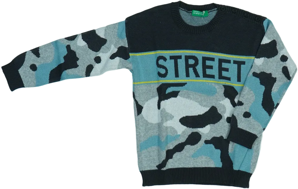 Szürke Benetton Kötött pulcsi EU 104 / UK 4 év / US 4T/XS