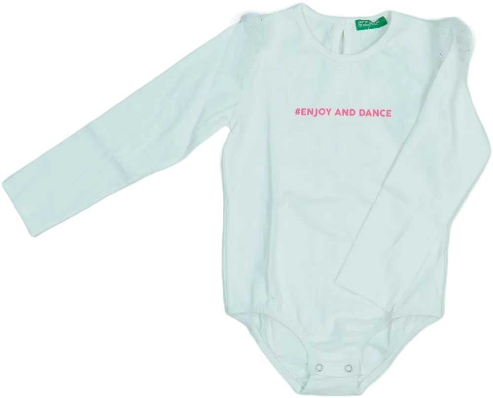 Fehér Benetton Hosszú ujjú body EU 98 / UK 3 év / US 3T