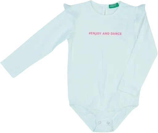 Fehér Benetton Hosszú ujjú body EU 92 / UK 2 év / US 2T