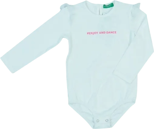 Fehér Benetton Hosszú ujjú body EU 86 / UK 12-18 hónap / US 18 hónap