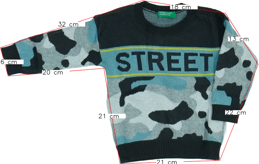 Szürke Benetton Kötött pulcsi EU 80 / UK 9-12 hónap / US 12 hónap