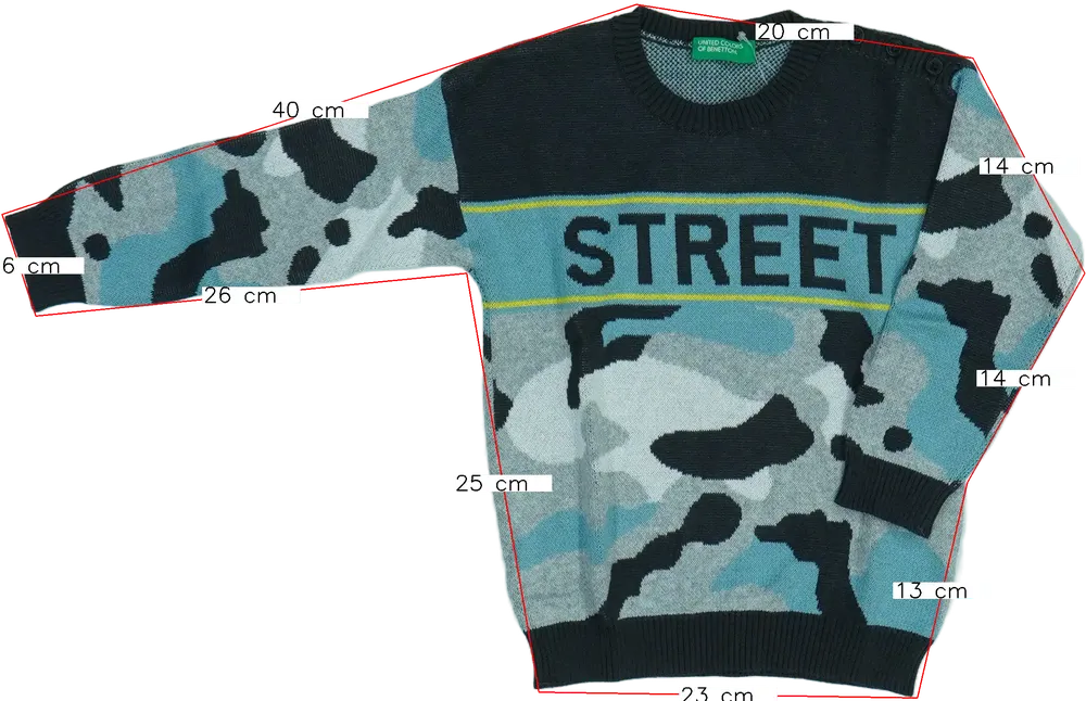 Szürke Benetton Kötött pulcsi EU 98 / UK 3 év / US 3T