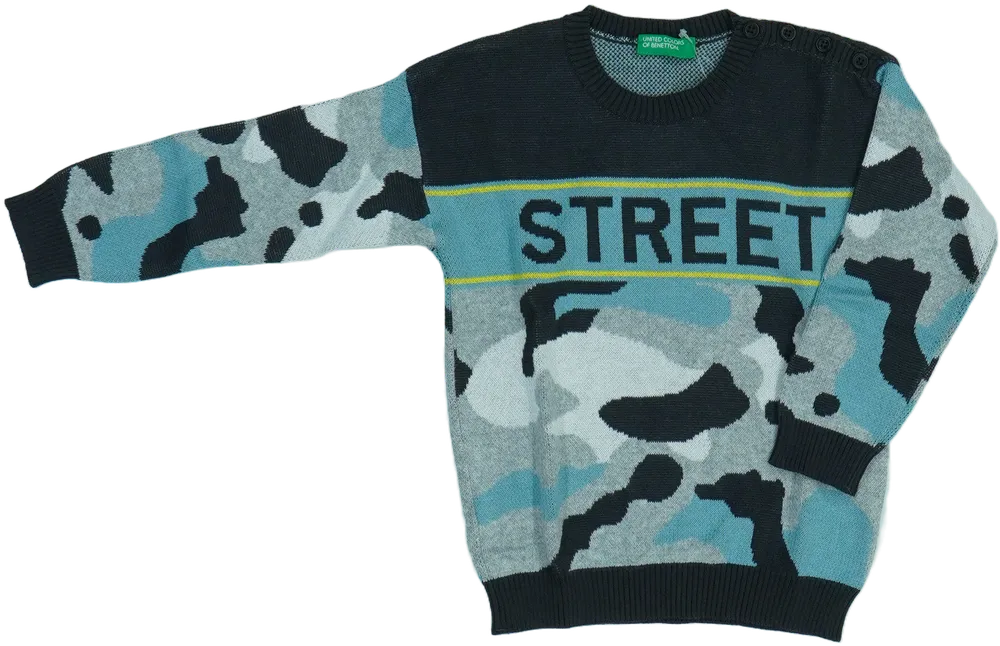 Szürke Benetton Kötött pulcsi EU 98 / UK 3 év / US 3T