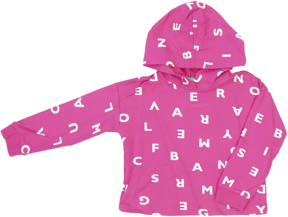 Rózsaszín Benetton Kapucnis pulóver EU 110 / UK 5 év / US 5 év/XS