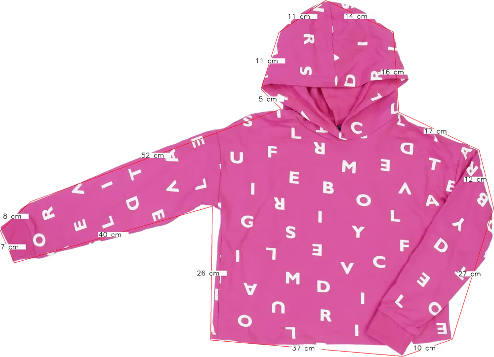 Rózsaszín Benetton Kapucnis pulóver EU 146 / UK 11 év / US 12 év/L