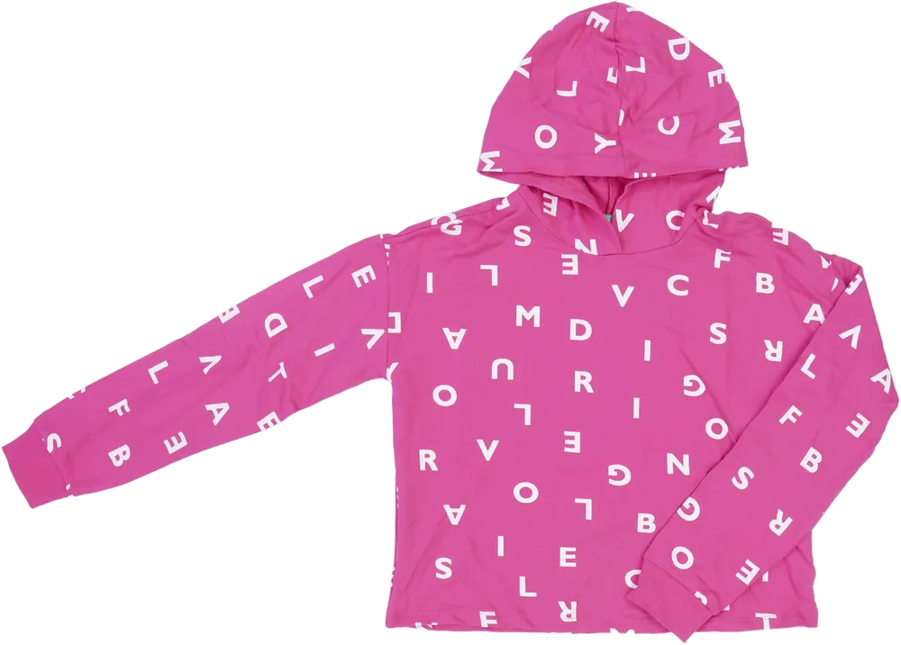 Rózsaszín Benetton Kapucnis pulóver EU 152 / UK 12 év / US 12 év/L