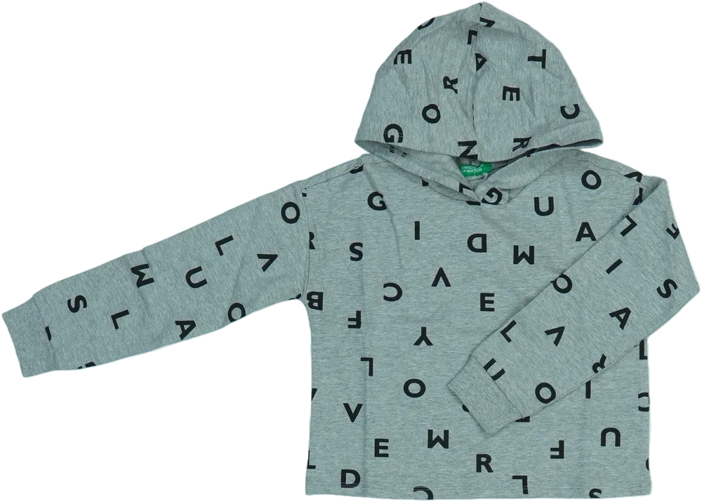 Szürke Benetton Kapucnis pulóver EU 128 / UK 8 év / US 8 év/M