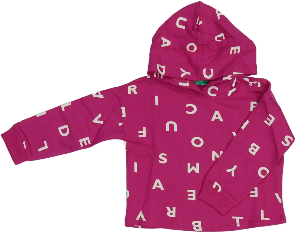 Rózsaszín Benetton Kapucnis pulóver EU 104 / UK 4 év / US 4T/XS