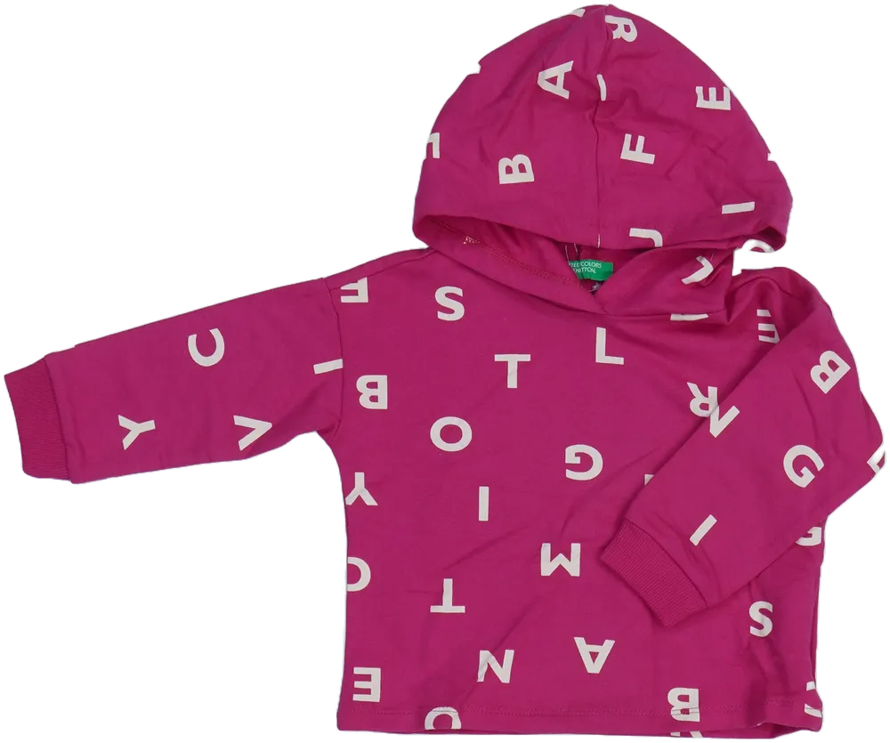 Rózsaszín Benetton Kapucnis pulóver EU 86 / UK 12-18 hónap / US 18 hónap