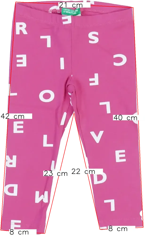 Rózsaszín Benetton Leggings EU 86 / UK 12-18 hónap / US 18 hónap