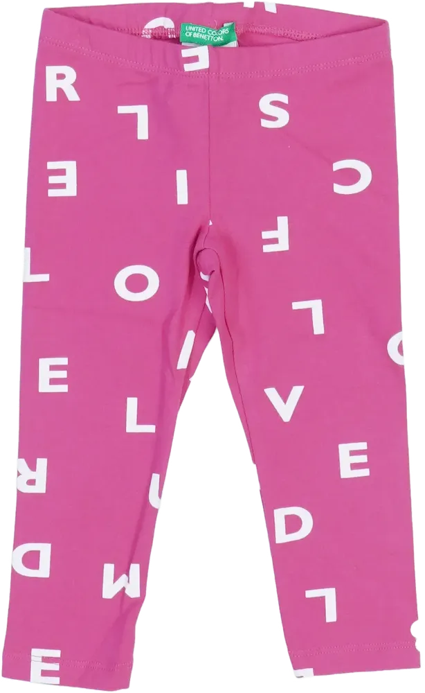 Rózsaszín Benetton Leggings EU 86 / UK 12-18 hónap / US 18 hónap
