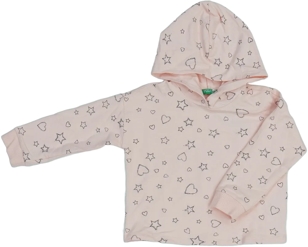 Rózsaszín Benetton Kapucnis pulóver EU 104 / UK 4 év / US 4T/XS