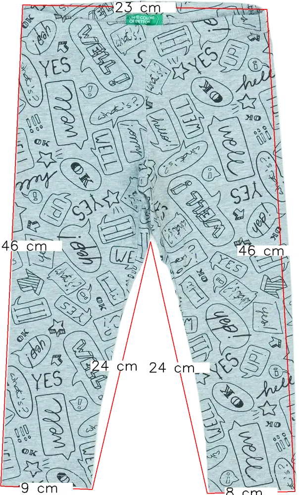 Szürke Benetton Leggings EU 86 / UK 12-18 hónap / US 18 hónap