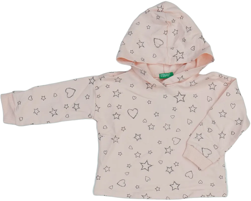 Rózsaszín Benetton Kapucnis pulóver EU 92 / UK 2 év / US 2T