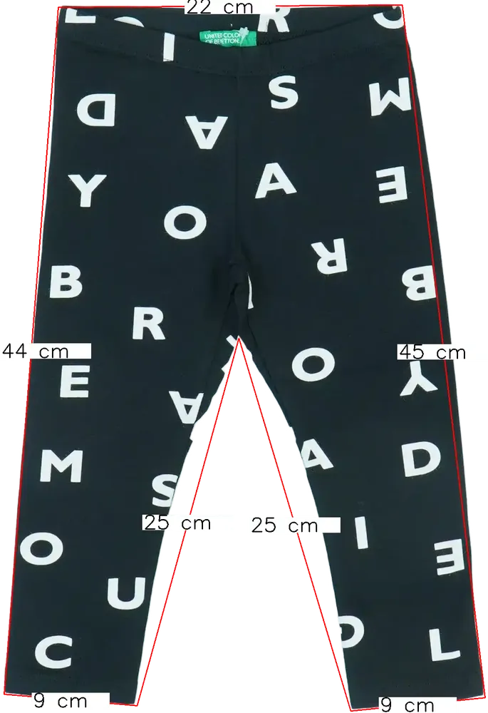 Fekete Benetton Leggings EU 92 / UK 2 év / US 2T