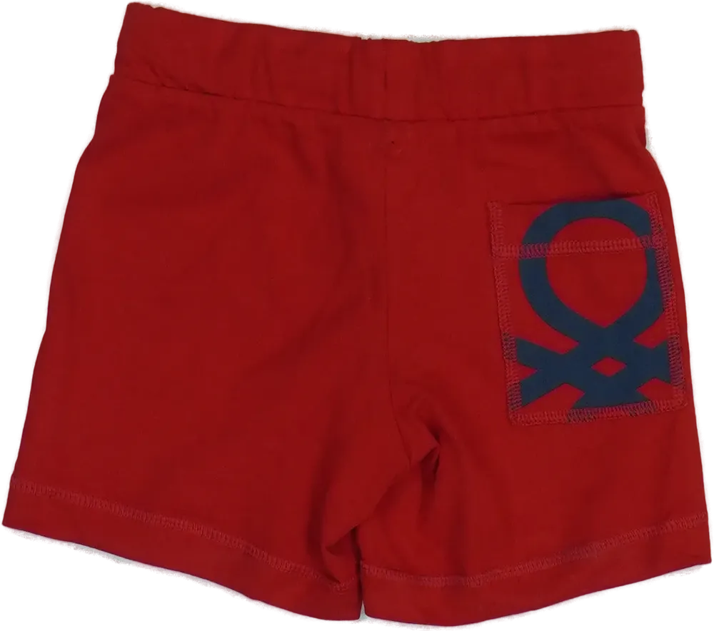 Piros Benetton Rövidnadrág EU 86 / UK 12-18 hónap / US 18 hónap