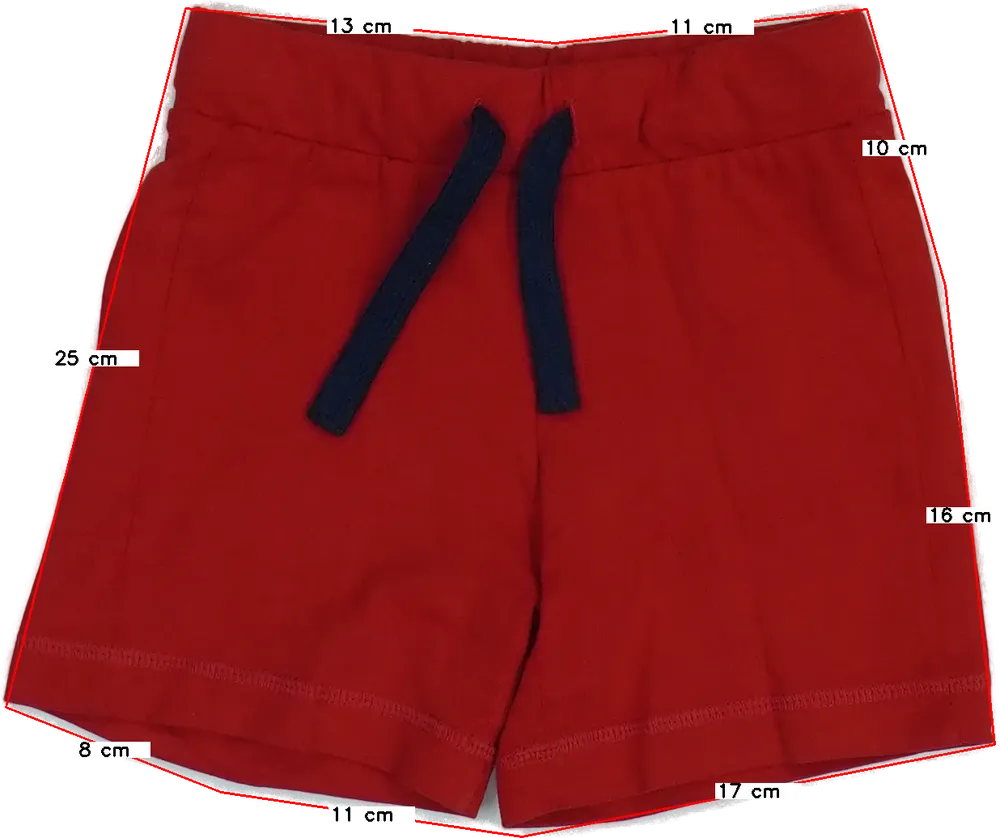 Piros Benetton Rövidnadrág EU 86 / UK 12-18 hónap / US 18 hónap