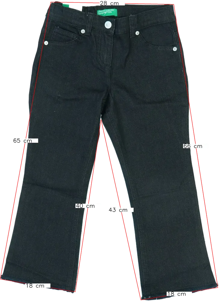 Fekete Benetton Farmernadrág EU 128 / UK 8 év / US 8 év/M