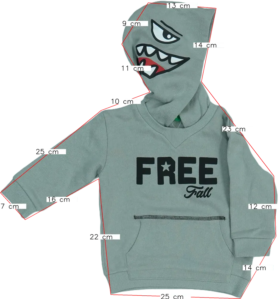 Szürke Benetton Kapucnis pulóver EU 80 / UK 9-12 hónap / US 12 hónap