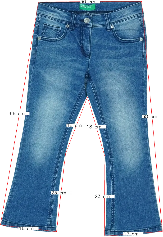 Kék Benetton Farmernadrág EU 128 / UK 8 év / US 8 év/M