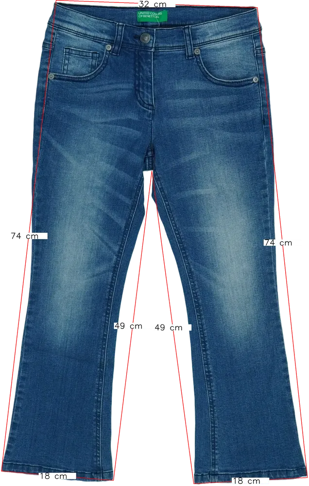 Kék Benetton Hosszúnadrág EU 140 / UK 10 év / US 10 év/L