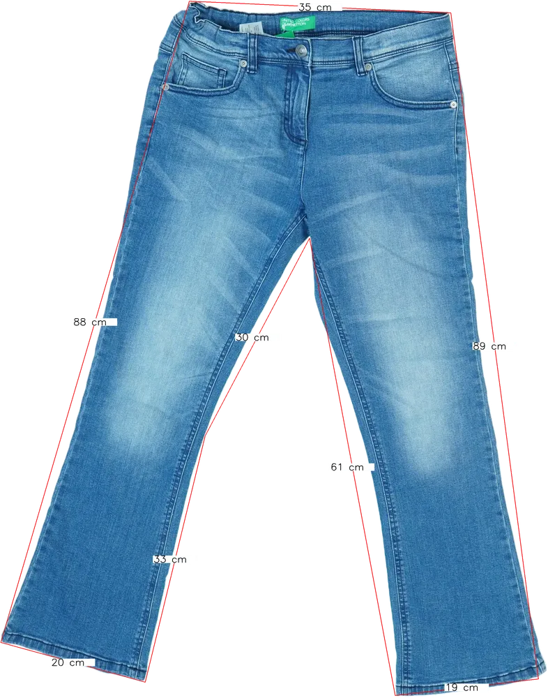 Kék Benetton Farmernadrág EU 164 / UK 14 év / US 14 év/XL