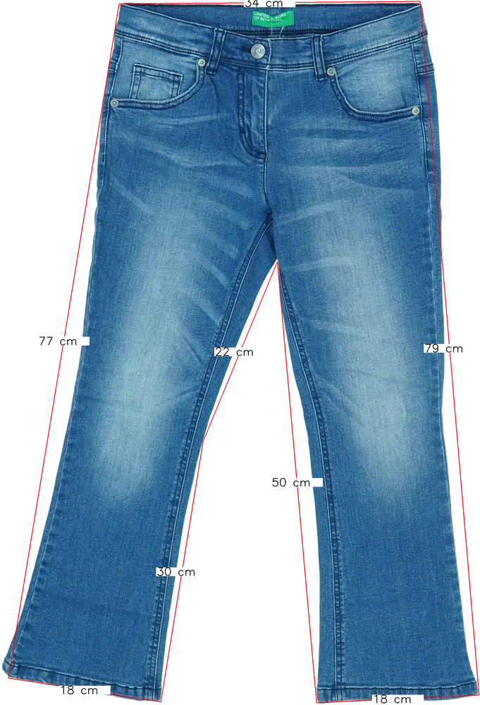 Kék Benetton Farmernadrág EU 152 / UK 12 év / US 12 év/L