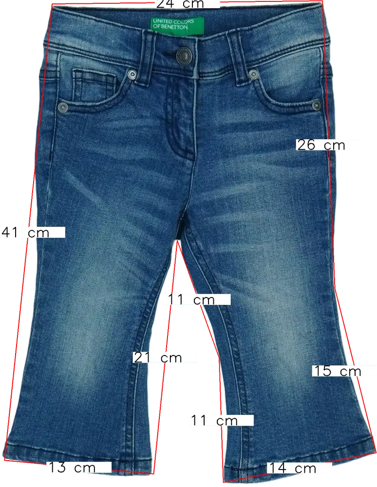 Kék Benetton Farmernadrág EU 92 / UK 2 év / US 2T