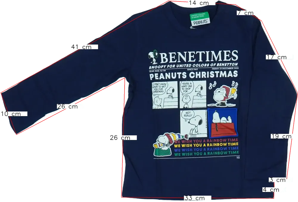 Kék Benetton Hosszú ujjú felső EU 98 / UK 3 év / US 3T