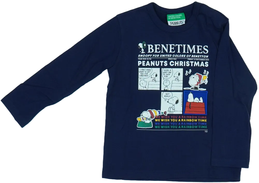 Kék Benetton Hosszú ujjú felső EU 92 / UK 2 év / US 2T