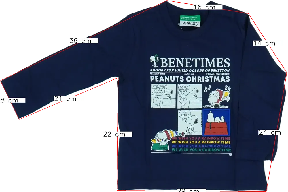 Kék Benetton Hosszú ujjú felső EU 86 / UK 12-18 hónap / US 18 hónap