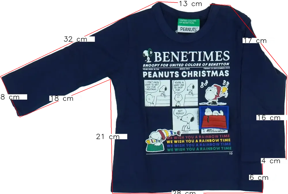 Kék Benetton Hosszú ujjú felső EU 80 / UK 9-12 hónap / US 12 hónap