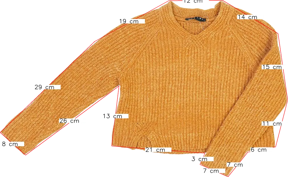 Sárga (narancs) Sisley Kötött pulcsi EU 122 / UK 7 év / US 7 év/M