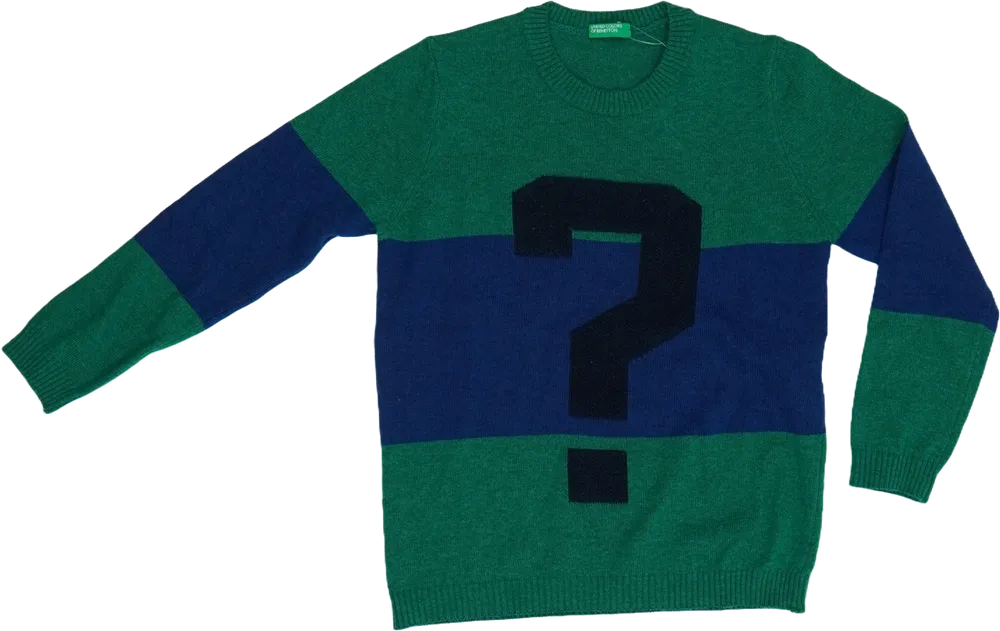 Zöld Benetton Kötött pulcsi EU 110 / UK 5 év / US 5 év/XS