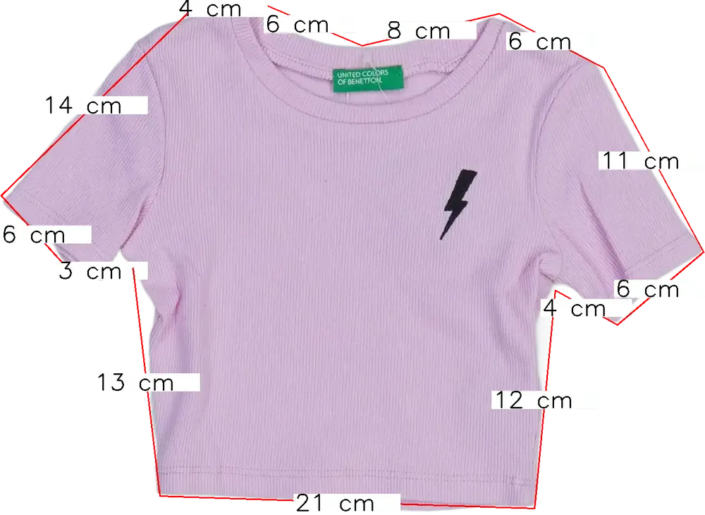 Rózsaszín Benetton Póló EU 92 / UK 2 év / US 2T