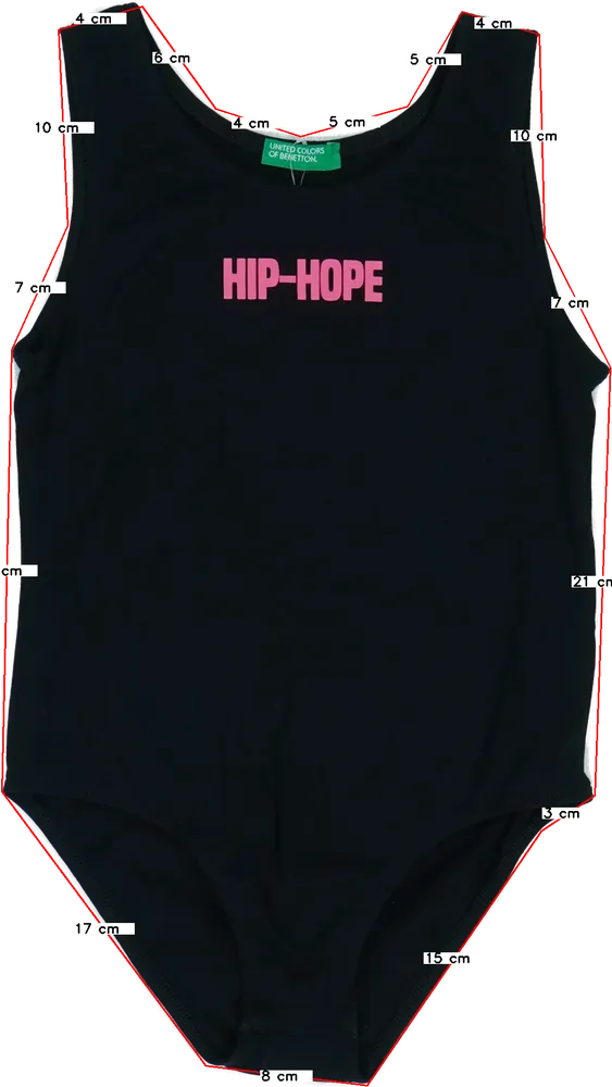 Fekete Benetton Tornadressz EU 128 / UK 8 év / US 8 év/M