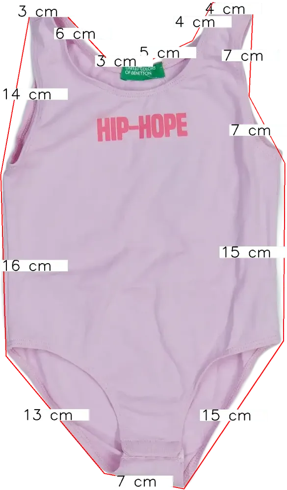 Rózsaszín Benetton Tornadressz EU 92 / UK 2 év / US 2T