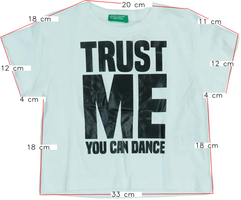 Fehér Benetton Póló EU 92 / UK 2 év / US 2T