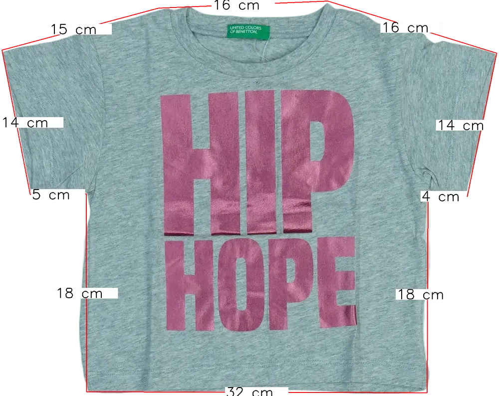 Szürke Benetton Póló EU 92 / UK 2 év / US 2T